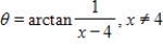 <strong>Use an inverse trigonometric function to write θ as a function of x. </strong> A) B) C) D) E)
