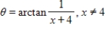 <strong>Use an inverse trigonometric function to write θ as a function of x. </strong> A) B) C) D) E)