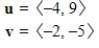 <strong>Find the dot product of u and v. </strong> A)-41 B)-33 C)-37 D)-35 E)-39
