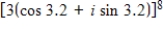 <strong>Use DeMoivre's Theorem to find the indicated power of the complex number.Write the result in standard form.(Round your answer to one decimal place.) </strong> A) B) C) D) E)