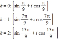 <strong>Use DeMoivre's theorem to find the indicated roots of the complex number. Cube roots of </strong> A) B) C) D) E)
