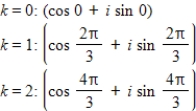 <strong>Use DeMoivre's theorem to find the indicated roots of the complex number. Cube roots of 125 </strong> A) B) C) D) E)