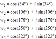 <strong>Find the fifth roots of Write the roots in trigonometric form.</strong> A) B) C) D) E)