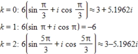 <strong>Use DeMoivre's theorem to find all the solutions of the equation and represent the solutions graphically.(Round your answer to four decimal places.) </strong> A) B) C) D) E)