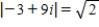 <strong>Plot the complex number and find its absolute value. -3 + 9i </strong> A) B) C) D) E) 