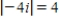 <strong>Plot the complex number and find its absolute value. -4i </strong> A) B) C) D) E) 