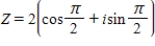 <strong>Write the complex number in trigonometric form. </strong> A) B) C) D) E)