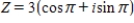 <strong>Write the complex number in trigonometric form. </strong> A) B) C) D) E)
