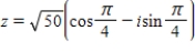 <strong>Represent the complex number graphically, and find the trigonometric form of the number. 5 + 5i </strong> A) B) C) D) E)