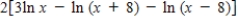 Condense the expression to the logarithm of a single quantity. 