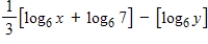 Condense the expression to the logarithm of a single term.