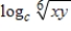 Assume that x, y, and c are positive numbers.Use the properties of logarithms to write the expression   in terms of the logarithms of x and y. ​