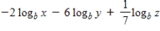 Assume that x, y, and z are positive numbers.Use the properties of logarithms to write the expression as the logarithm of one quantity. 