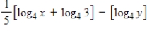 Condense the expression   to the logarithm of a single term.