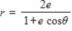 <strong>Select the polar equation of the conic for e = 1.0 and identify the conic for the following equation. </strong> A) B) C) D) E)