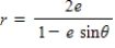<strong>Select the polar equation of the conic for e = 1.0 and identify the conic for the following equation. </strong> A) B) C) D) E)