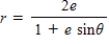 <strong>Select the polar equation of the conic for e = 1.0 and identify the conic for the following equation. </strong> A) B) C) D) E)