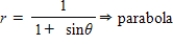 <strong>Select the polar equation of the conic for e = 1.0 and identify the conic for the following equation. </strong> A) B) C) D) E)