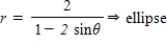 <strong>Select the polar equation of the conic for e = 1.0 and identify the conic for the following equation. </strong> A) B) C) D) E)