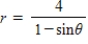 <strong>Find a polar equation of the conic with its focus at the pole. Conics Eccentrity Directrix Parabola </strong> A) B) C) D) E)