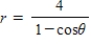 <strong>Find a polar equation of the conic with its focus at the pole. Conics Eccentrity Directrix Parabola </strong> A) B) C) D) E)