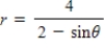 <strong>Find a polar equation of the conic with its focus at the pole. Conics Eccentricity Directrix Ellipse </strong> A) B) C) D) E)