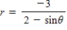 <strong>Find a polar equation of the conic with its focus at the pole. Conics Eccentricity Directrix Ellipse </strong> A) B) C) D) E)