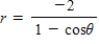 <strong>Find a polar equation of the conic with its focus at the pole. Conics Eccentrity Directrix Parabola </strong> A) B) C) D) E)
