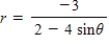 <strong>Find a polar equation of the conic with its focus at the pole. Conics Eccentrity Directrix Ellipse </strong> A) B) C) D) E)