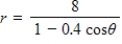 <strong>Consider the polar equation: Identify the conic without graphing the equation. </strong> A) , the conic is a parabola. B) , the conic is a circle. C) , the conic is a hyperbola. D) , the conic is an ellipse. E)None of the above