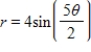 Select the correct graph of the polar equation.Find an interval for for which the graph is traced only once. 