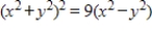 Convert the rectangular equation to polar form.Assume r > 1. 