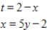 Find a set of parametric equations for the rectangular equation. 
