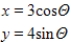 Eliminate the parameter and write the corresponding rectangular equation whose graph represents the curve. 