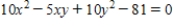 Consider the equation. Explain how to identify the graph of the equation. 