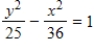 Find the center, vertices and foci of the hyperbola. ​   ​