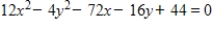 Find the center and vertices of the hyperbola.  