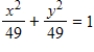Identify the conic as a circle or an ellipse then find the center. 