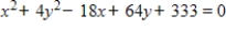 Find the center and vertices of the ellipse. ​   ​