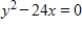 The equations of a parabola and a tangent line to the parabola are given.Select the correct graph of both equations in the same viewing window. Parabola: Tangent Line: 