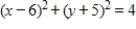 Give the coordinates of the circle's center and its radius. 
