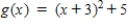 <strong>Write an equation for the function that is described by the given characteristic. The shape of , but shifted three units to the right and five units downward. </strong> A) B) C) D) E)