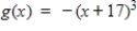 <strong>Write an equation for the function that is described by the given characteristic. The shape of , but shifted 17 units to the right. </strong> A) B) C) D) E)