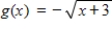 <strong>Write an equation for the function that is described by the given characteristic. The shape of , but shifted three units to the left and reflected in both the x-axis and the y-axis. </strong> A) B) C) D) E)