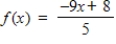 Find all real value of x such that f (x) = 0.