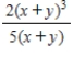Simplify the following expression. ​   ​