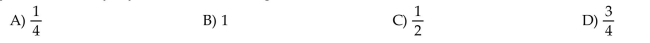 On a multiple choice test with four possible answers for each question, what is the probability of answering a question correctly if you make a random guess?  <div style=padding-top: 35px> 