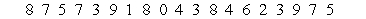 Use a 0.05 level of significance to test the claim that the sequence of computer -generated numbers is random. Test for randomness above and below the mean.