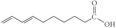 <strong>Which of the following fatty acids is most likely to be a liquid at room temperature?</strong> A) B) C) D) E)
