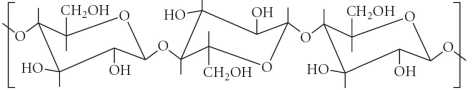 <strong>Choose the polysaccharide from the compounds below.</strong> A) B) C) D) E)